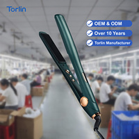 Lisseur de cheveux Torlin fabriqué en Chine 250 ° C/480 ° Lisseur de cheveux en céramique flottante de 1 pouce avec double vitre LCD, arrêt automatique et technologie de kératine coréenne