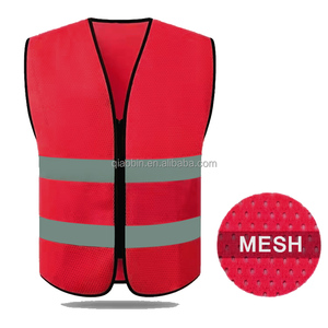 เสื้อกั๊กสะท้อนแสงสำหรับมอเตอร์ไซค์เสื้อแจ็กเก็ตความปลอดภัยบนท้องถนนมีซิปตาข่ายปกป้องส่วนบุคคล - Product Image 1