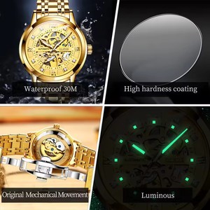   Relojes para hombre 9901, marca de lujo, reloj mecánico automático hueco, resistente al agua, luminoso, para hombre, con caja original. - Product Image 6
