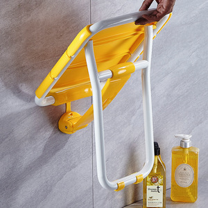 Siège de sécurité pliable pour salle de bain, chaise de douche en alliage d'aluminium blanc, capacité de 250 kg, pour usage en salle de bain pour personnes âgées - Product Image 2
