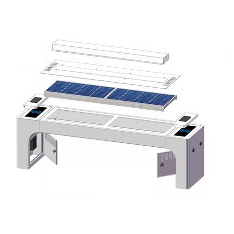 Modern Smart City Furniture Outdoor High Quality Solar Multi-functional Bench