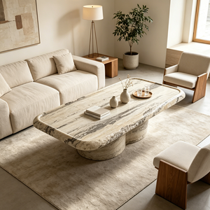 Mesa de Centro de Diseño Moderno, Hecha a Medida, de Mármol Natural de Alta Gama, Ligeramente Lujosa, <span class=keywords><strong>para</strong></span> la Sala de Estar - Product Image 1