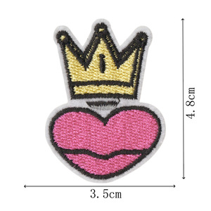 Cute Embroidered Girl <strong>Pink</strong> Sunglass Lipstick Bag High-heeled Shoes Bikini Hello Patch for Jacket Bag <strong>Dress</strong> - Product Image 5