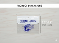 Sacs de pêche personnalisés à fermeture éclair, pochettes d'emballage réutilisables étanches pour leurres souples en plastique, pour appâts de pêche et vers de sang