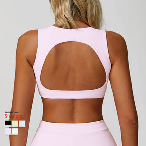 حمالة صدر رياضية مثيرة بظهر مجوف للنساء ، حمالة صدر رياضية نسائية للياقة البدنية ، حمالة كتف واسعة ، حمالة صدر لليوجا - Product Image 2