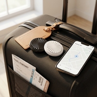 Mini localisateur GPS magnétique sans frais d'abonnement récurrents, historique d'itinéraire de 7 jours, traceur à aimant puissant pour véhicule, bagages, clés