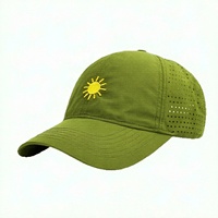 Casquettes de golf respirantes, imperméables, personnalisées, de haute qualité, unisexes, à 5/6 panneaux, perforées, avec motifs