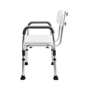 Chaise de douche avec accoudoirs réglables en hauteur sur 6 niveaux, dossier et accoudoirs amovibles pour personnes âgées et femmes enceintes - Product Image 2