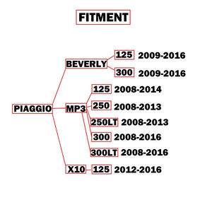 Tubo di Collegamento Centrale per Scarico Moto 51mm, Adattatore per Silenziatore, Sezione Regolabile per Piaggio <span class=keywords><strong>Beverly</strong></span> X10 MP3 125 250 <span class=keywords><strong>300</strong></span> 250LT 300L - Product Image 6