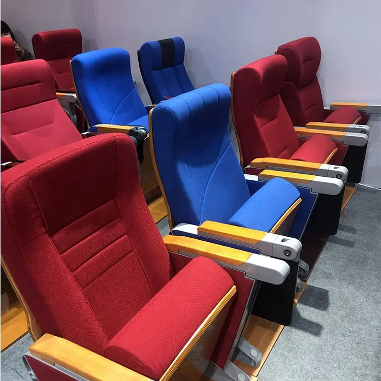 Theater möbel blau oder rot modern billig Preis Auditorium Stuhl Sitz Kinos tühle