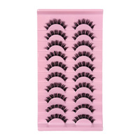Faux cils en bande complète pour maquillage de scène et cosplay, naturels, effilés, style comic, pour maquillage smoky