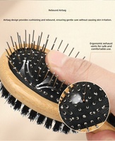 Accessoires pour animaux de compagnie, peigne en bois pour chien, brosse de toilettage pour animaux de compagnie, universelle pour chats et chiens, élimine les poils lâches, peigne double face pour démêler