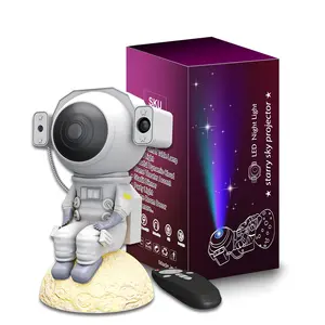 Starry Sky Projector Astronaut Space Night Light Bluetooth Music Astronaut Projector Lamp For Home Decoration