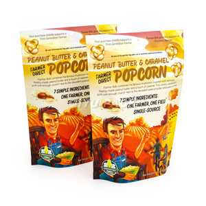 Sachet d'emballage personnalisé haut de gamme pour pop-corn, pochette refermable à fermeture éclair, finition mate, haute barrière, sachet à collation refermable - Product Image 4