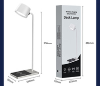 Lampe de bureau à chargement sans fil avec abat-jour métallique, commande tactile, design pliable pour chevet et usage pédagogique - Vente en gros