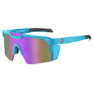 Lunettes de Soleil de Marque Heat Hot Wave Z87+ de Haute Qualité et de Luxe, Verre Monobloc Carré, pour Femme et Homme, Verres Dégradés, Protection UV400 - Product Image 5