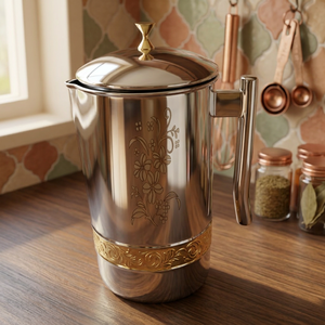Couvercle de carafe en acier inoxydable, design floral classique, distributeur de boissons réutilisable, écologique, certifié CE/EU, certifié CIQ pour - Product Image 3