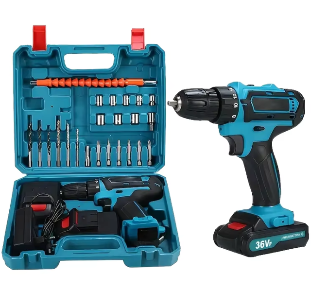 Cordless Drill Set with Battery Charger Hard Case-OEM Option 304 Stainless Steel 3-Year Warranty Comfortable Mid-handle Grip