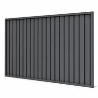 Panneaux de clôture verticaux en alliage d'aluminium anthracite gris 6063 antirouille pour la protection de la vie privée des villas résidentielles et des murs de jardin