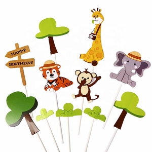 Mori động vật nhỏ khỉ bánh sinh nhật sư tử hươu cao cổ voi trang trí bánh sinh nhật toppers bánh trang trí nguồn cung cấp - Product Image 2