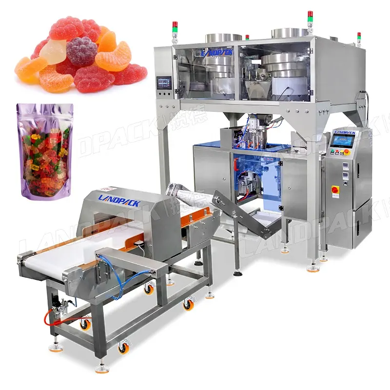 Mini Automatic Candy Snack Solids Zipper Standup Doypack Bag Giving Packing Machine