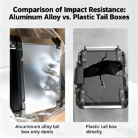 Top case moto 65L noir en aluminium, boîte à bagages pour moto, maletas para moto, boîte de rangement supérieure en alliage pour motos