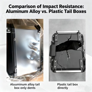 Baú Superior de Alumínio Preto 65L para Motocicleta - Maleta de Bagagem em Liga Metálica para Motos - Product Image 3