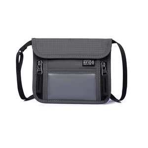 Bolso Bandolera Impermeable de Poliéster con Protección RFID y Cierre de Cremallera para Viajes en Todas las Estaciones para Hombre - Product Image 1