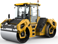 Rouleau compresseur routier haute performance KATOCASE 125000W avec moteur Cummins, 13500kg, pour travaux de construction routière intensifs, à entraînement hydrostatique, petit modèle