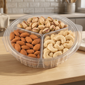 Charnière ronde en PET transparente avec verrouillage inviolable, 3 pièces, pour fruits secs – Gamme de charnières spécialisées en capacité – Vente en gros de charnières - Product Image 3