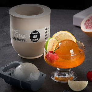 قالب هوكي ويسكي خالي من مادة Bpa لهوكي الجليد من الدرجة الغذائية قوالب هوكي مكعبات الثلج الكبيرة المخصصة ، قوالب مستديرة لمكعبات الثلج ذاتية الصنع مع غطاء - Product Image 2