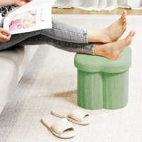 Bailey personnalisé Morden pouf boîte de rangement vert Teddy velours chaussures banc jouets coffre avec couvercle