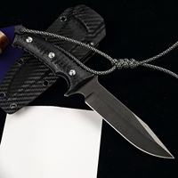 Couteau tactique à lame fixe en acier DC53, manche G10, étui Kydex, survie en plein air, camping, bushcraft