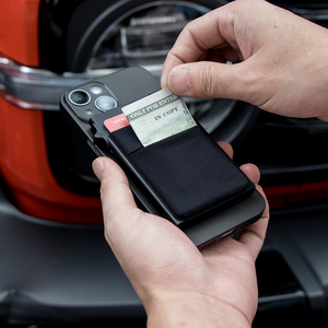 New Product Rfid Genuine Leather Business <b>Smart</b> Credit Card Case <b>Wallet</b> Mini Slim Minimalist Magnetic Pop up <b>Wallet</b> for Phone - Product Image 3