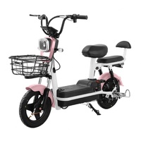 Trottinette électrique 14 pouces directement de l'usine avec batterie portable 48V12A, vélo électrique 350W pour adulte, cadre en acier, vélo électrique