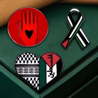 Nouvelle conception 2024 – Autocollant de téléphone 3M « Free Palestine », épinglette personnalisée en métal émaillé souple ou dur, badge drapeau carte de Palestine, épinglette de revers
