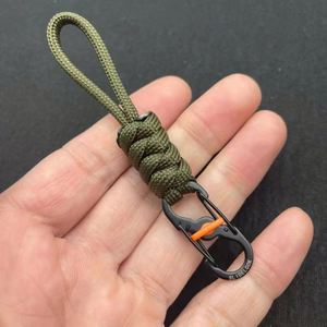 Porte-clés en paracorde tressé 550 avec anneau en D de 4 mm et mousqueton, logo personnalisé - Product Image 3