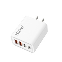 Cargador de Pared USB-C Cantell PD de 12 W con Dos Puertos Tipo C, Carga Rápida, Enchufe Estadounidense/Europeo, Protección Contra Cortocircuitos