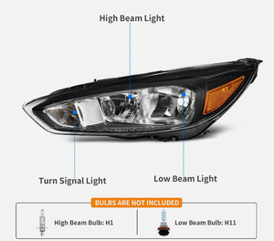 KOAUTO luci impermeabili faro giorno testa lampioni anteriori faro per <span class=keywords><strong>ford</strong></span> <span class=keywords><strong>focus</strong></span> 2015 2016 2018 2017 <span class=keywords><strong>2019</strong></span> 2020 nero - Product Image 4