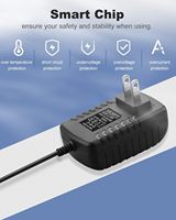 ESann DC24V 1A Adaptateur secteur double port Chargeur mural de voyage Transformateur d'alimentation avec 5.5mm X 2.5mm / 5.5x2.1mm