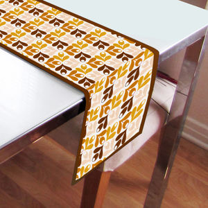 Camino de Mesa Estampado Simple 100% Algodón Puro, Cubierta de Mesa Elegante y Ecológica, Duradera para Uso Diario en el Hogar - Product Image 1