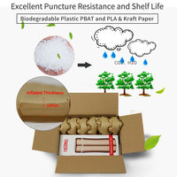 Rollo de Burbujas de Aire para Relleno de Espacios, Película Protectora de Material de Madera Ecológico para Embalaje Frágil