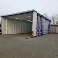 Cabine de peinture mobile rétractable, salle de peinture télescopique automatique pour le revêtement de surface sur site des composants navals