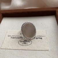Bague ovale en laiton plaqué or, torsadée, creuse, avec coquillage, style corde, bijoux en gros