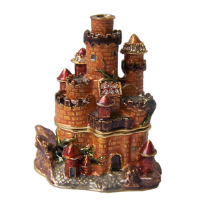Wholesale Glazed <strong>Ceramic</strong> Fairy Christmas House Shaped <strong>Jewelry</strong> <strong>Box</strong> Custom Shaped Girl Birthday Gift Decorative <strong>Jewelry</strong> Holder - Product Image 1