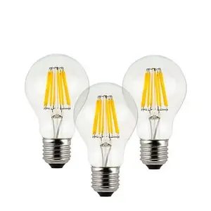 Kısılabilir Led filaman ampul 12V 24V 220V 2W 4W 6W B22 E12 E14 E26 E27 açık kehribar COB Filament ışık, FMT-DIM