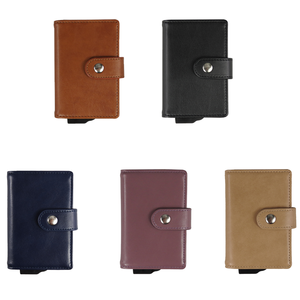 Personalizado Minimalista Antirrobo RFID Bloqueo Tarjeta de visita Titular de la cartera corta Tipo de cierre abierto Forro de nailon magnético grande - Product Image 6