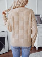 Vente en gros Usine de Vêtements en Chine Femmes Mode Blouse Long Pull pour Blanc 100% Polyester Pull Femmes