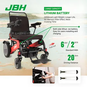 Homecare Idosos Deficientes Cadeira de rodas elétrica One Click Folding Anhui Terapia de Reabilitação Suprimentos 6 Km/h 20km