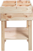 Jardinière en bois durable surélevée, pot de jardin multifonctionnel pour plantes d'intérieur et d'extérieur